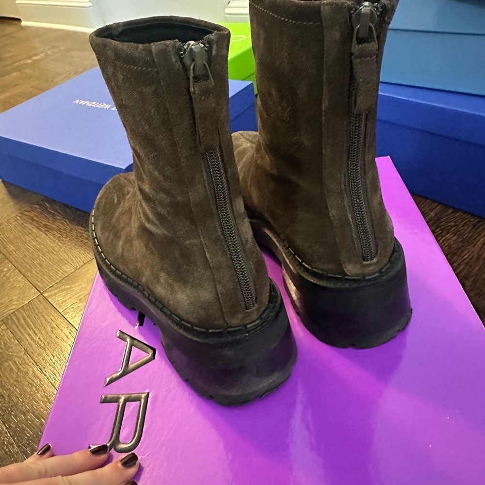 By Far Brown Suede Ankle Boots - Picture 5 of 6